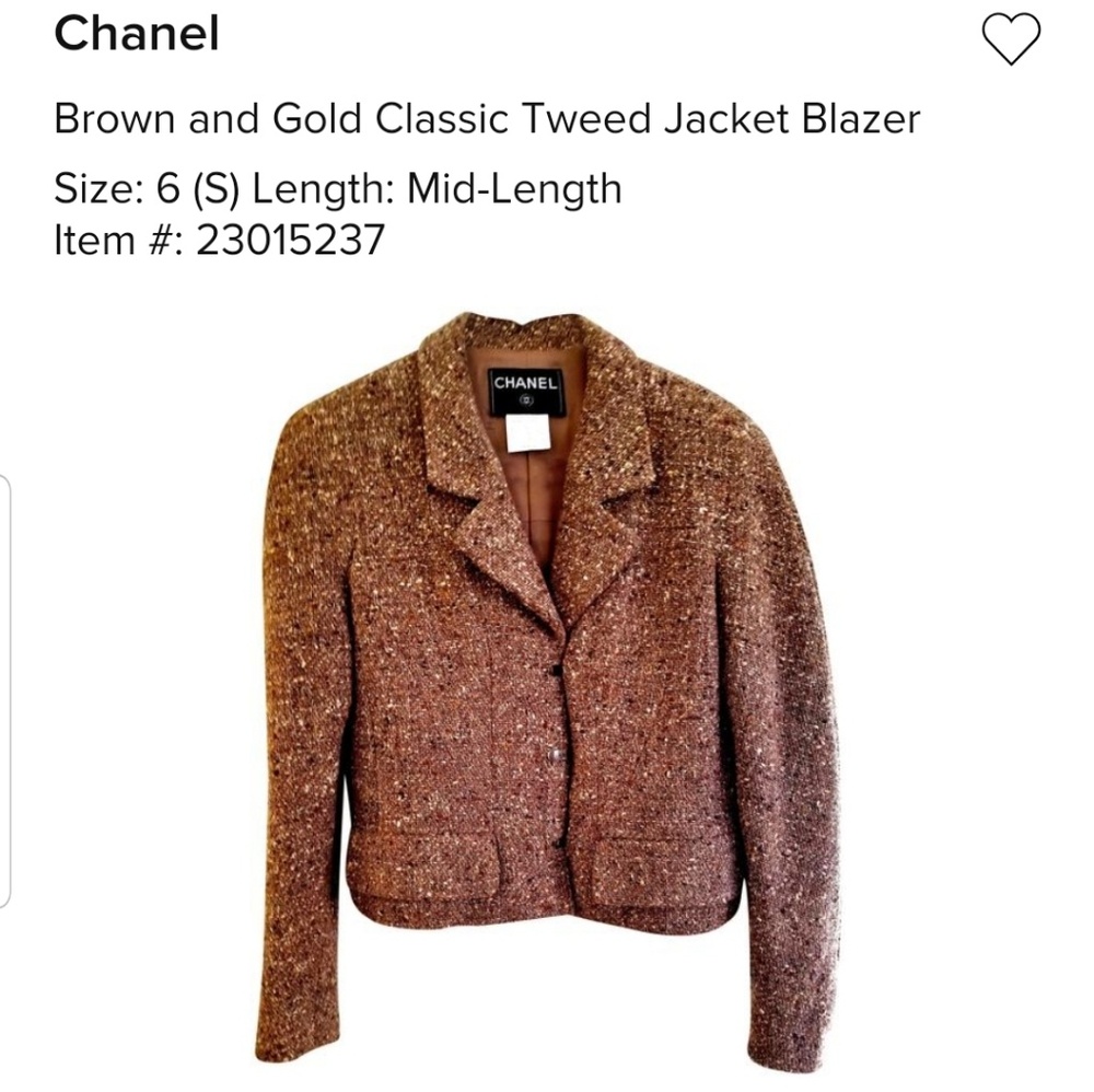 Chanel Brown Tweed Jacket